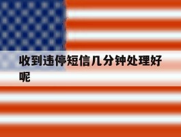 收到违停短信几分钟处理好呢