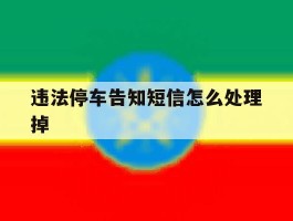 违法停车告知短信怎么处理掉