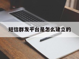 短信群发平台是怎么建立的