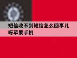 短信收不到短信怎么回事儿呀苹果手机的简单介绍