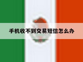 手机收不到交易短信怎么办