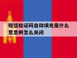 短信验证码自动填充是什么意思啊怎么关闭