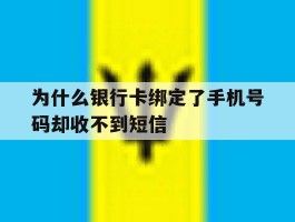 包含为什么银行卡绑定了手机号码却收不到短信的词条