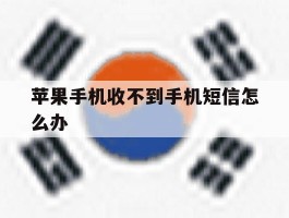 苹果手机收不到手机短信怎么办