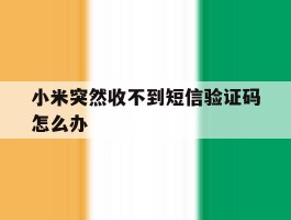 小米突然收不到短信验证码怎么办