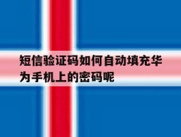 包含短信验证码如何自动填充华为手机上的密码呢的词条