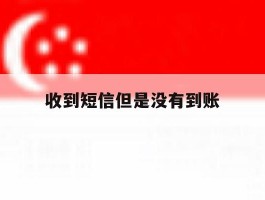 收到短信但是没有到账