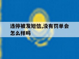包含违停被发短信,没有罚单会怎么样吗的词条