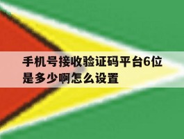 手机号接收验证码平台6位是多少啊怎么设置