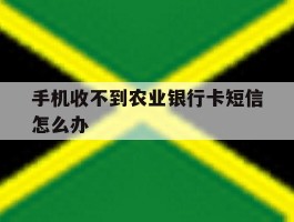 手机收不到农业银行卡短信怎么办