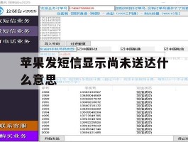 苹果发短信显示尚未送达什么意思