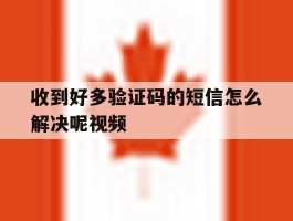 收到好多验证码的短信怎么解决呢视频