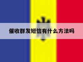 催收群发短信有什么方法吗