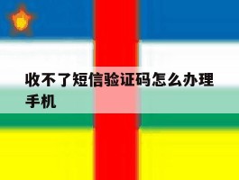 收不了短信验证码怎么办理手机
