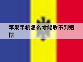 苹果手机怎么才能收不到短信