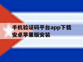 手机验证码平台app下载安卓苹果版安装