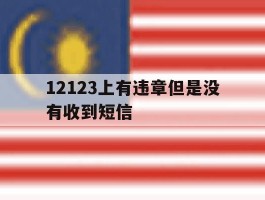 12123上有违章但是没有收到短信