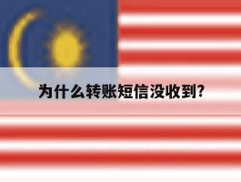 为什么转账短信没收到?