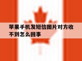 苹果手机发短信图片对方收不到怎么回事