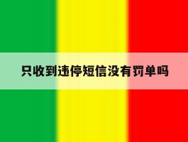 只收到违停短信没有罚单吗
