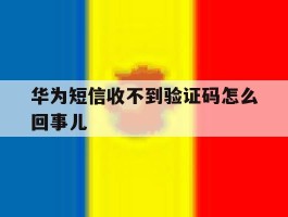 华为短信收不到验证码怎么回事儿