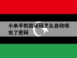 小米手机验证码怎么自动填充了密码