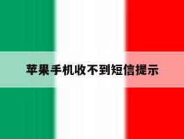 苹果手机收不到短信提示