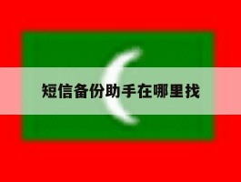 短信备份助手在哪里找