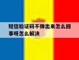 短信验证码不弹出来怎么回事呀怎么解决