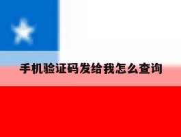 手机验证码发给我怎么查询