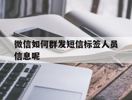 微信如何群发短信标签人员信息呢
