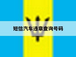 短信汽车违章查询号码