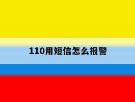 110用短信怎么报警