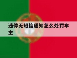 违停无短信通知怎么处罚车主