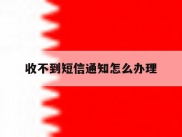 收不到短信通知怎么办理
