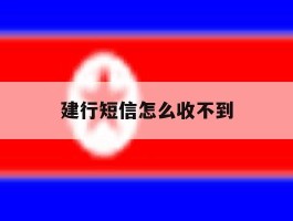 建行短信怎么收不到