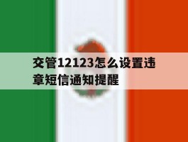 交管12123怎么设置违章短信通知提醒