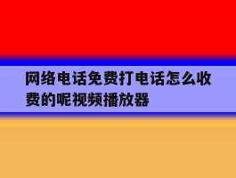 网络电话免费打电话怎么收费的呢视频播放器的简单介绍