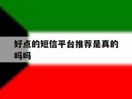 好点的短信平台推荐是真的吗吗