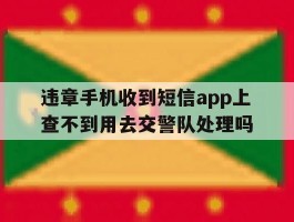 关于违章手机收到短信app上查不到用去交警队处理吗的信息