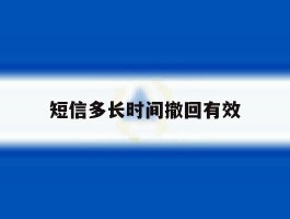 短信多长时间撤回有效