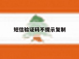 短信验证码不提示复制