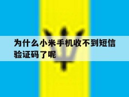 为什么小米手机收不到短信验证码了呢