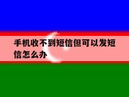 手机收不到短信但可以发短信怎么办