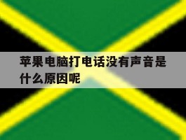 苹果电脑打电话没有声音是什么原因呢
