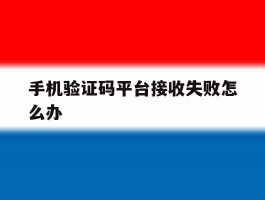 手机验证码平台接收失败怎么办
