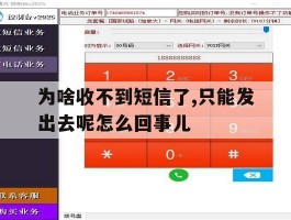 包含为啥收不到短信了,只能发出去呢怎么回事儿的词条