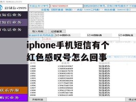 iphone手机短信有个红色感叹号怎么回事
