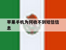 苹果手机为何收不到短信信息