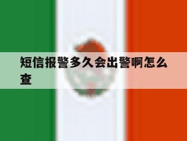 短信报警多久会出警啊怎么查
